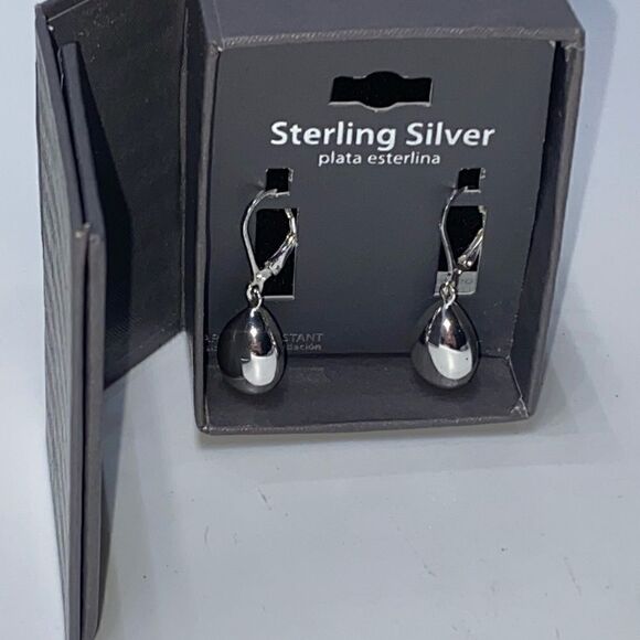 NEW Sterling Silver Teardrop Earrings - Picture 2 of 2